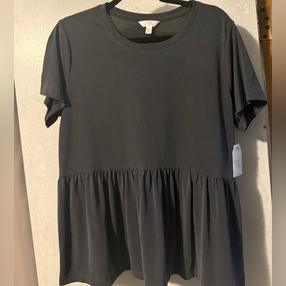 Women's gray baby doll T shirt